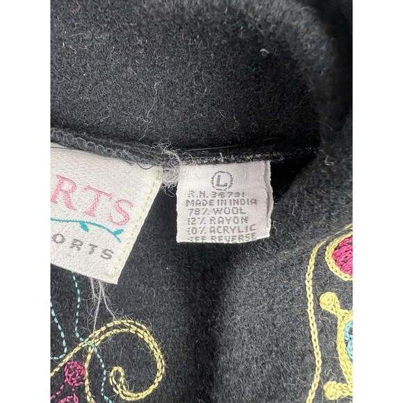 Unique Vintage Wool Embroidered Jacket 90s‎ PASSPORTS OF PIER 1 Indian Women's L - Picture 6 of 9